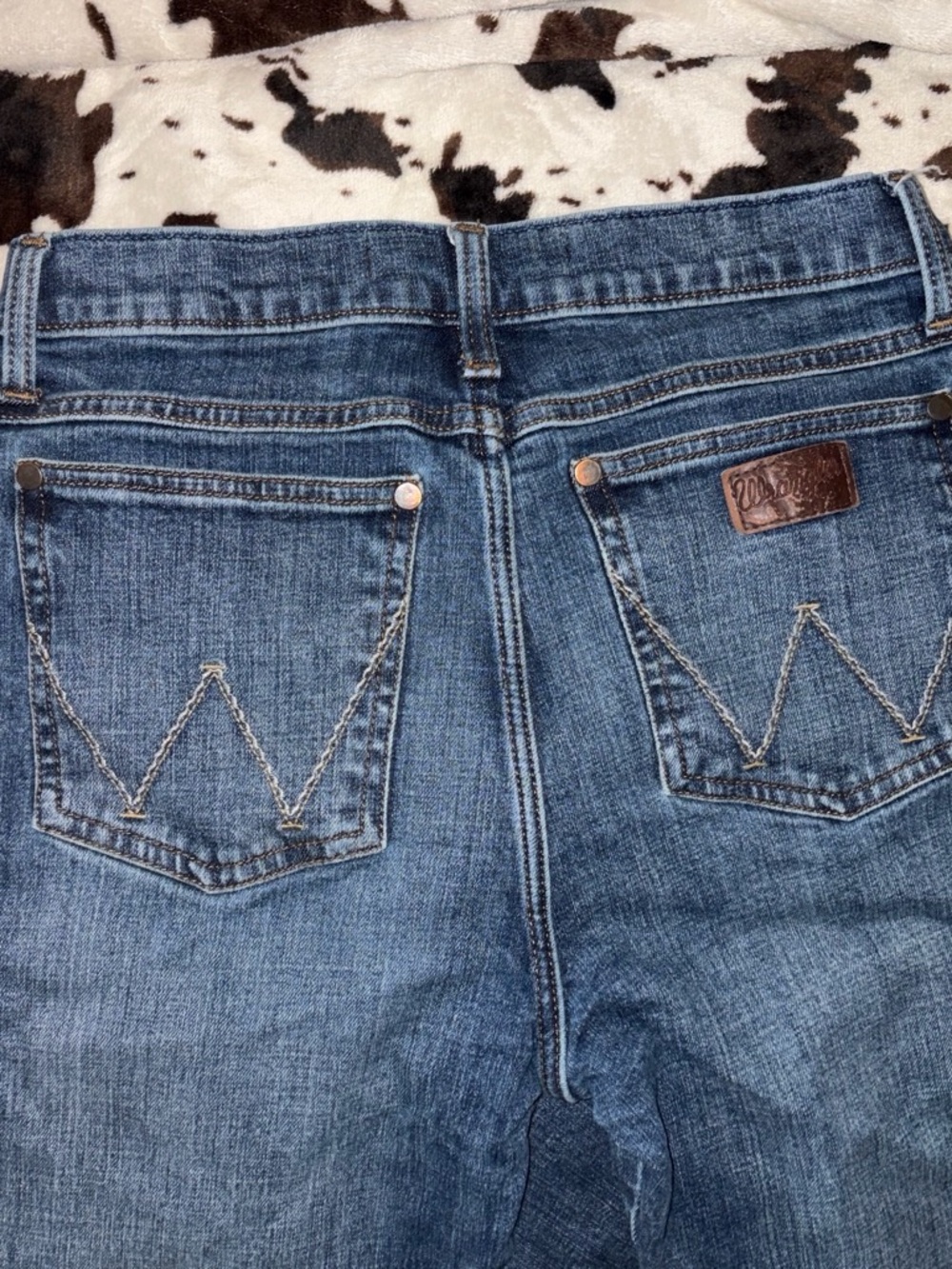 Wrangler Blue Denim Jeans with 'W' Back Stitching